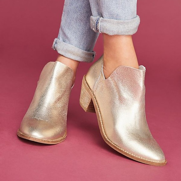 Anthropologie Shoes - EUC Kelsi Dagger Brooklyn Kenmare Metallic Booties